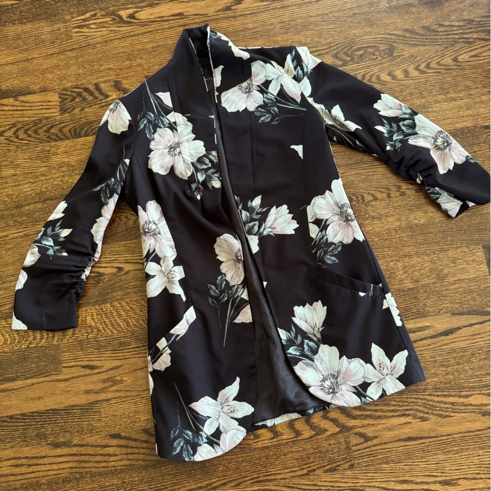 Dynamite Black Floral Jacket small